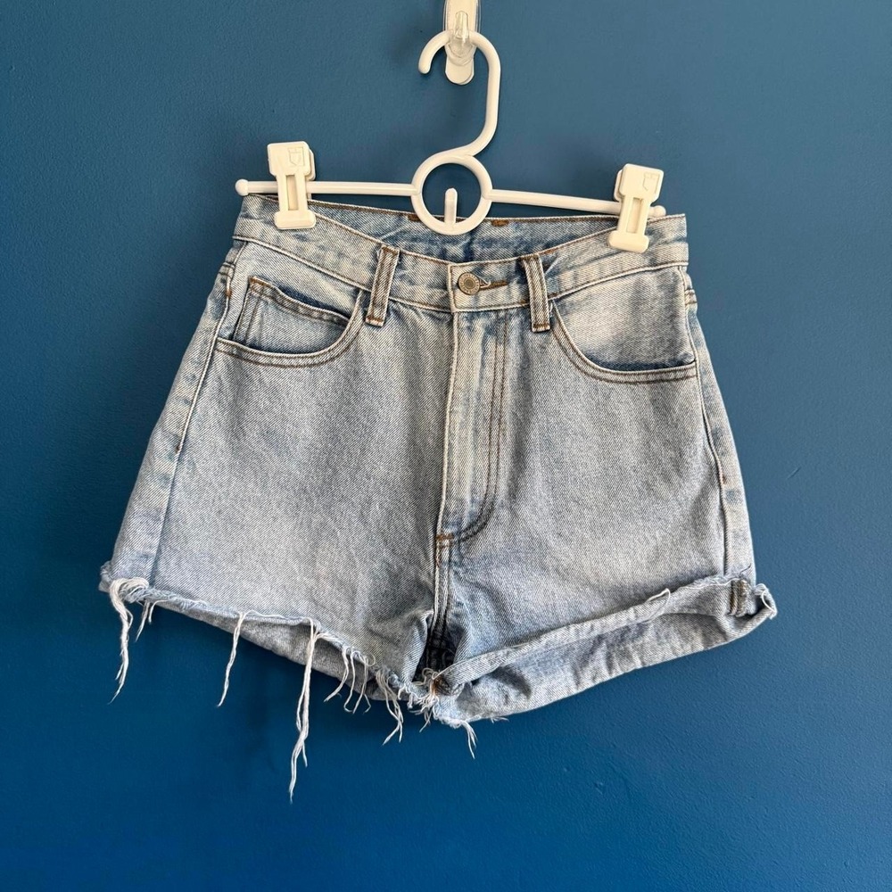 John Galt Blue Denim Shorts Women's Size Small Cotton Jean High Rise Jorts